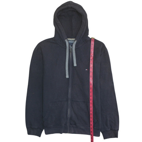 Tommy Hilfiger Men's Black Full Zip Hoodie L Classic Cotton Blend