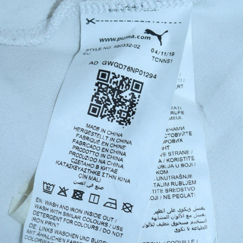 Puma Men's White Pullover Hoodie Size S Sports Knit Long Sleeve