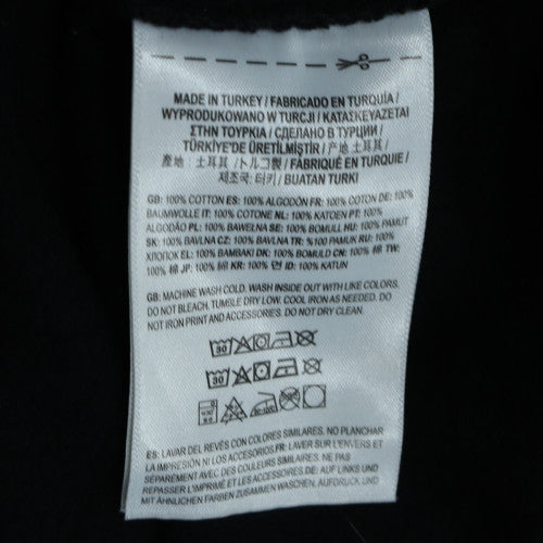 Vans Womens Black Crew Neck Pullover Sweatshirt L Cotton Logo Print
