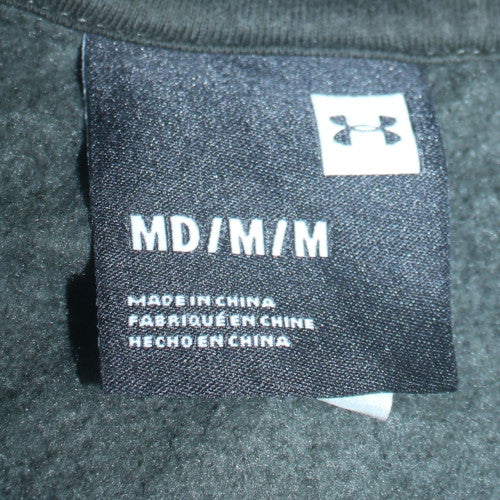 Under Armour Men's Green Pullover Hoodie Size M Graphic Logo Cotton Blend