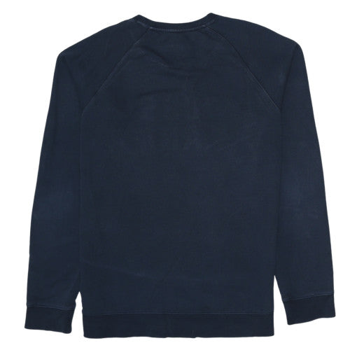 Hugo Boss Mens Navy Sweatshirt L Crew Neck Cotton BOSS Orange