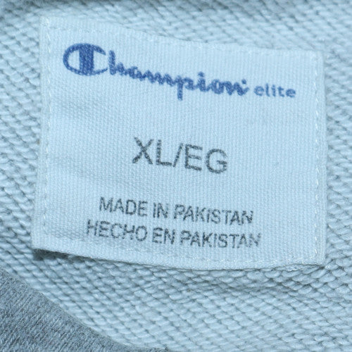 Champion Men's Grey XL Sweatshirt Crew Neck Pullover Logo Cotton Blend