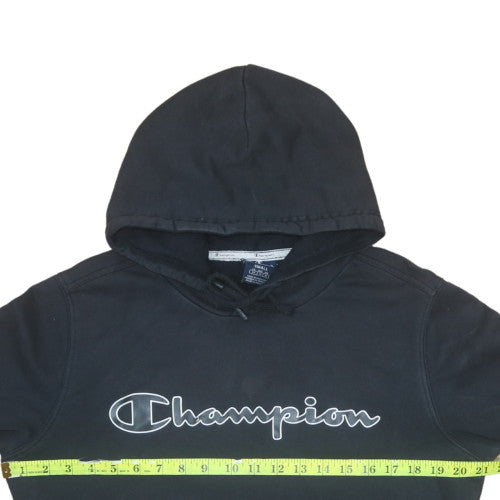 Champion Men's Black Small Pullover Hoodie with Logo