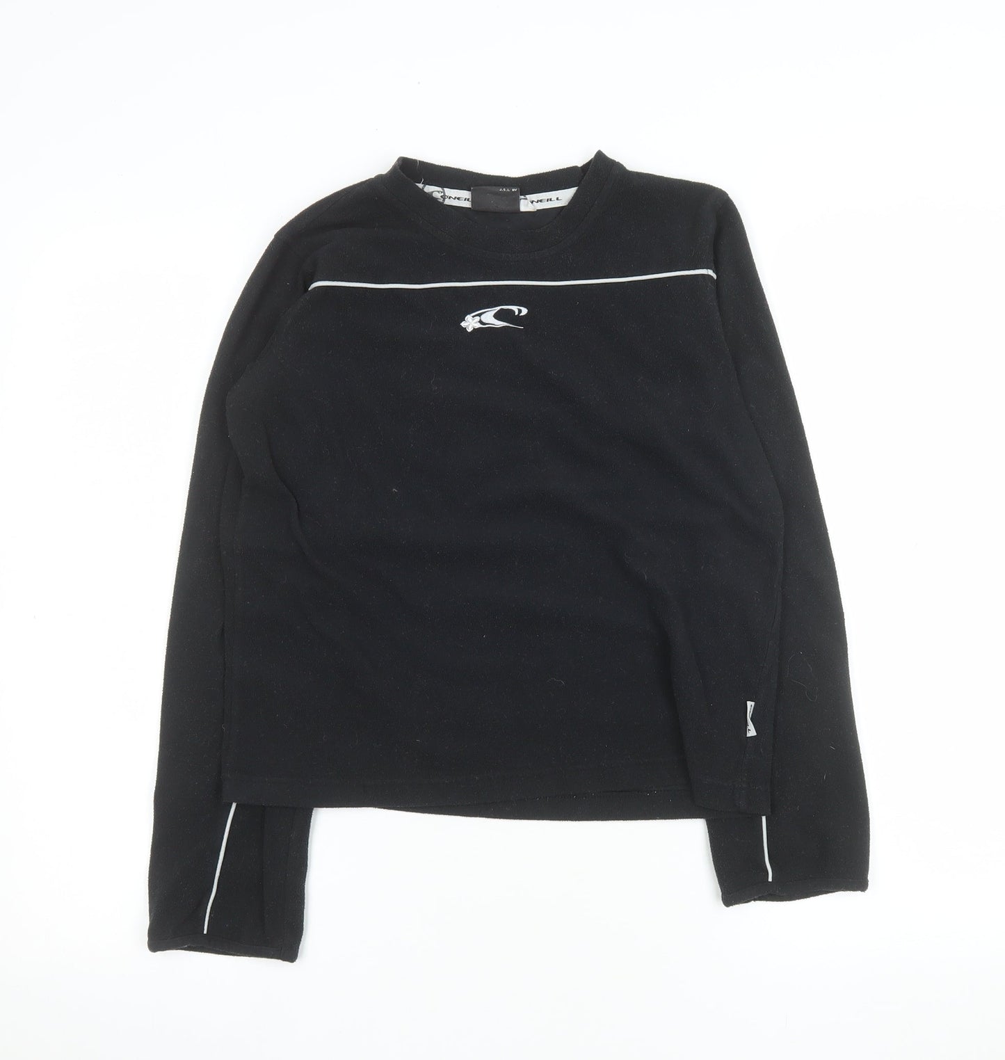 O'Neill Women Black Medium Pullover Sweatshirt Fleece Polyester