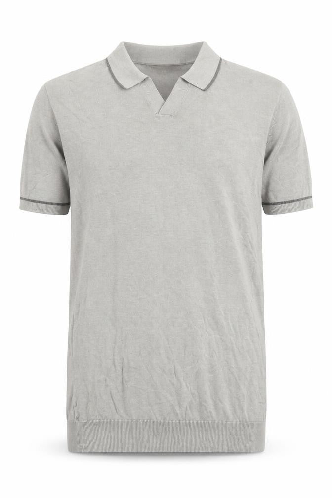 Marks and Spencer Men’s Grey Silk Cotton Collared XS T-Shirt