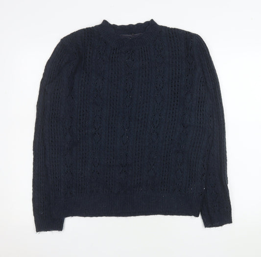 Fat Face Women’s Blue Cable-Knit Pullover Jumper UK 10