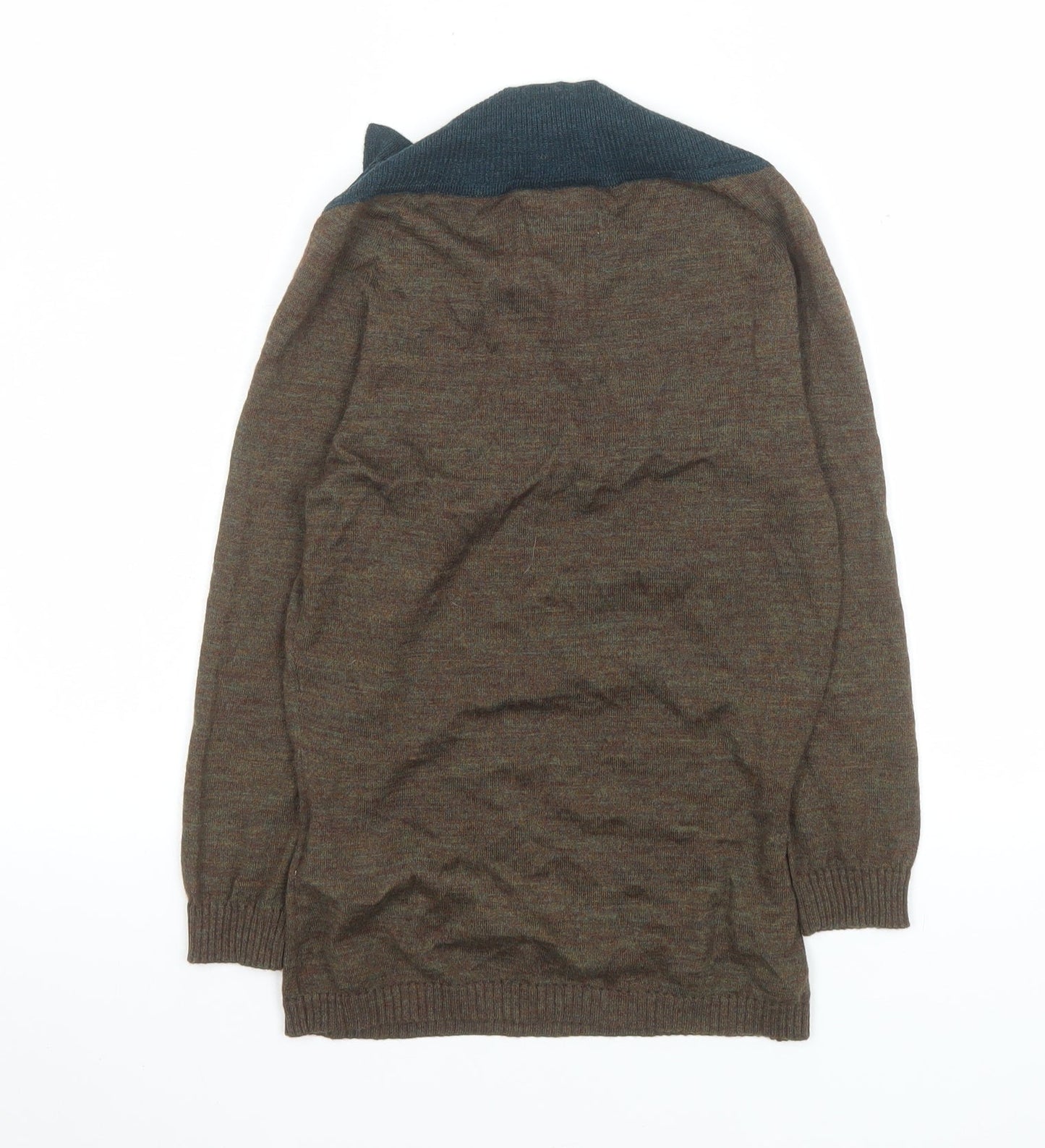 Hoss Intropia Women's Brown Blue Pullover Jumper XS Merino Wool Blend