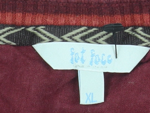 Fat Face Men's Red Cotton Wool Crew Neck Jumper XL