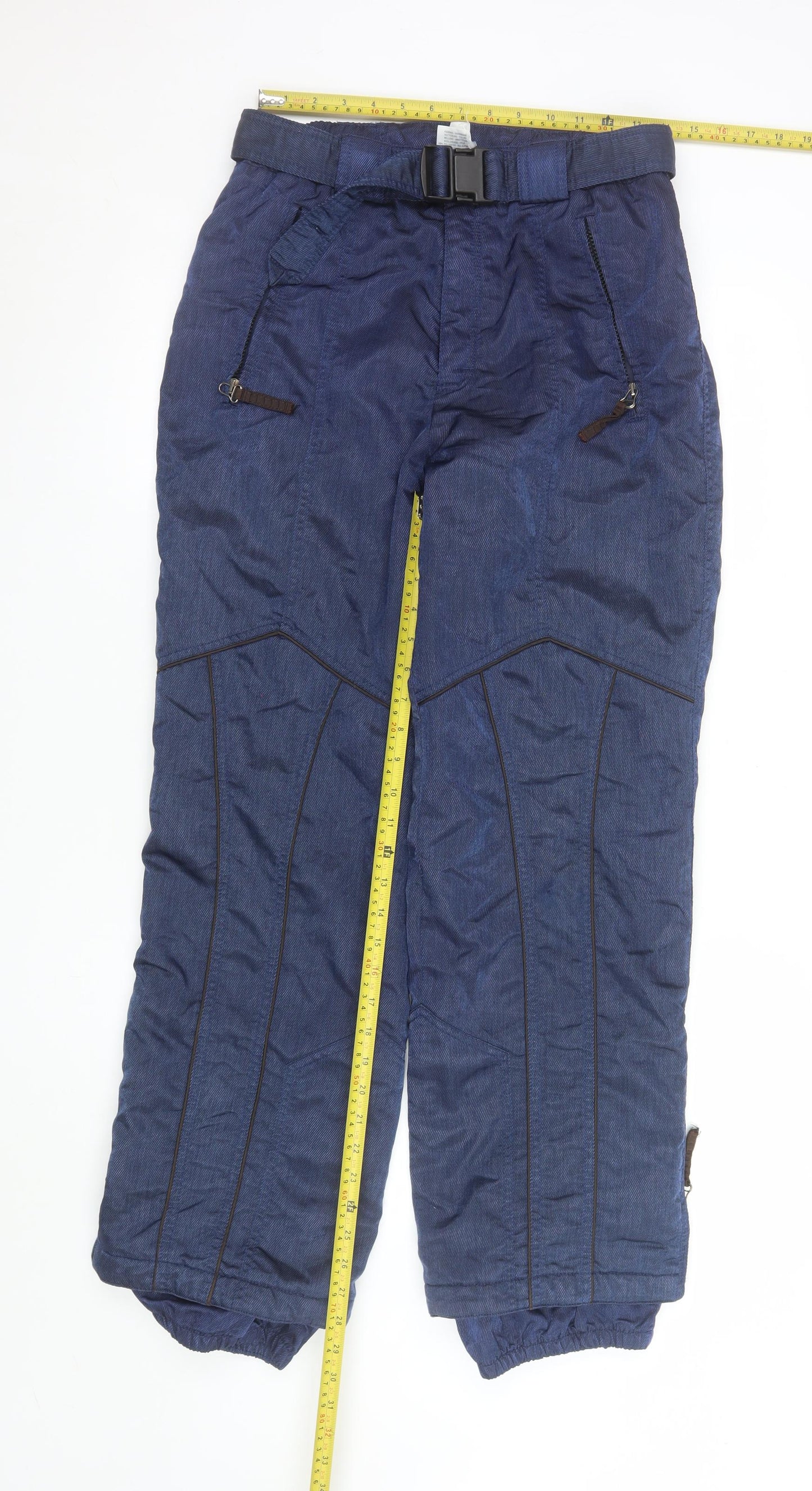 Rodeo Womens Blue Insulated Waterproof Snow Pants S