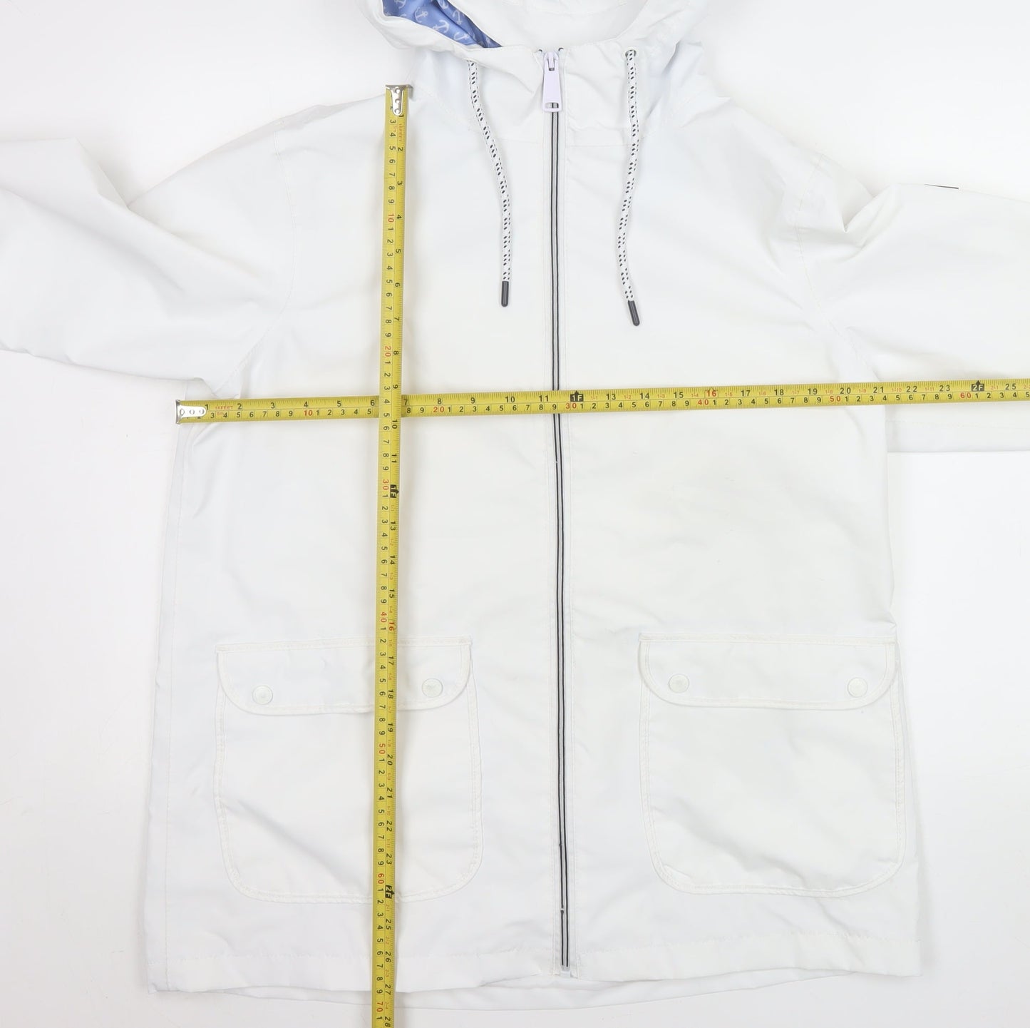 Regatta Women White Waterproof Hooded Rain Coat Size 16