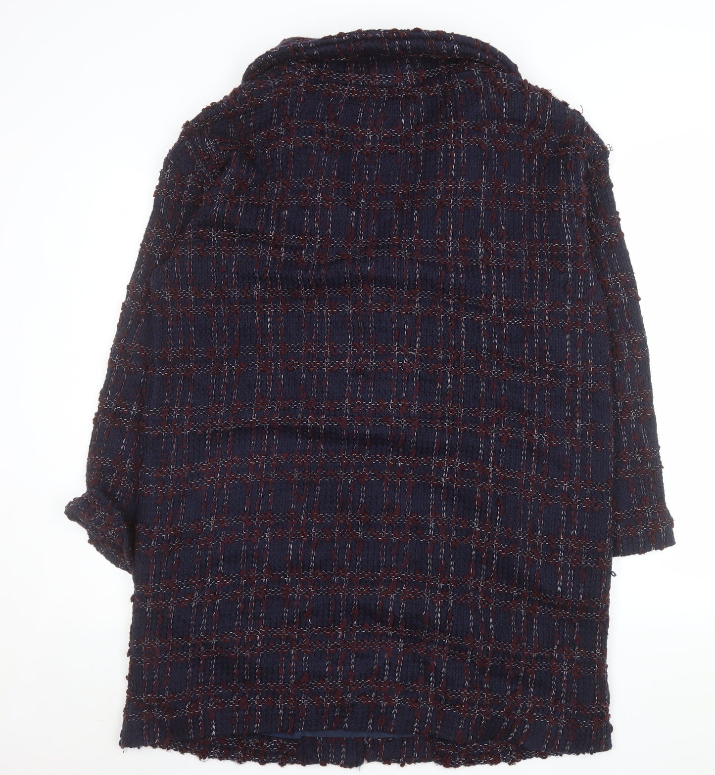 Phase Eight Women’s Blue Checked Tweed Blazer Jacket Size 14