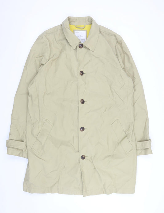 GAP Men's Beige XL Classic Lightweight Cotton Blend Coat
