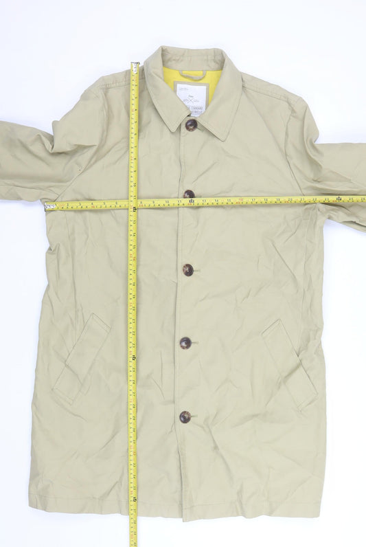GAP Men's Beige XL Classic Lightweight Cotton Blend Coat