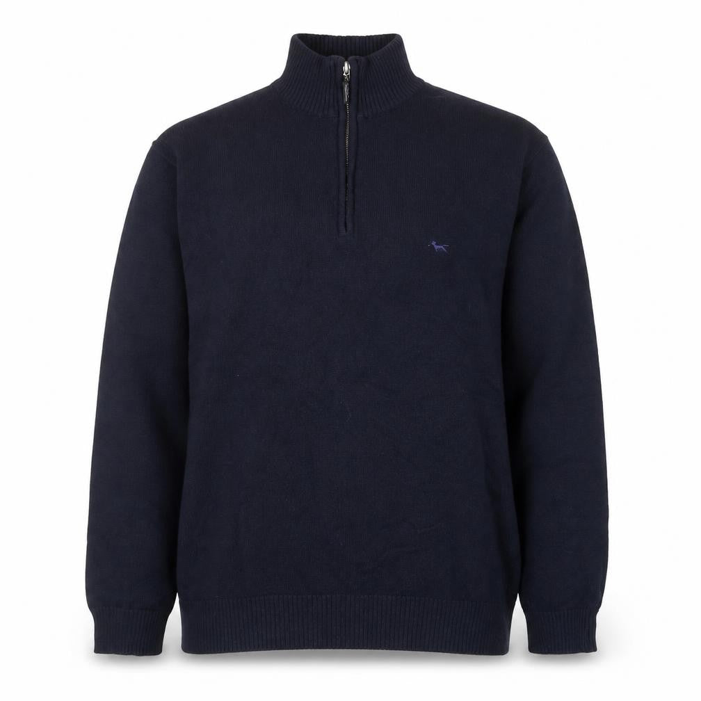 Wolsey Men's Blue Half Zip Cotton Pullover Sweatshirt Size L