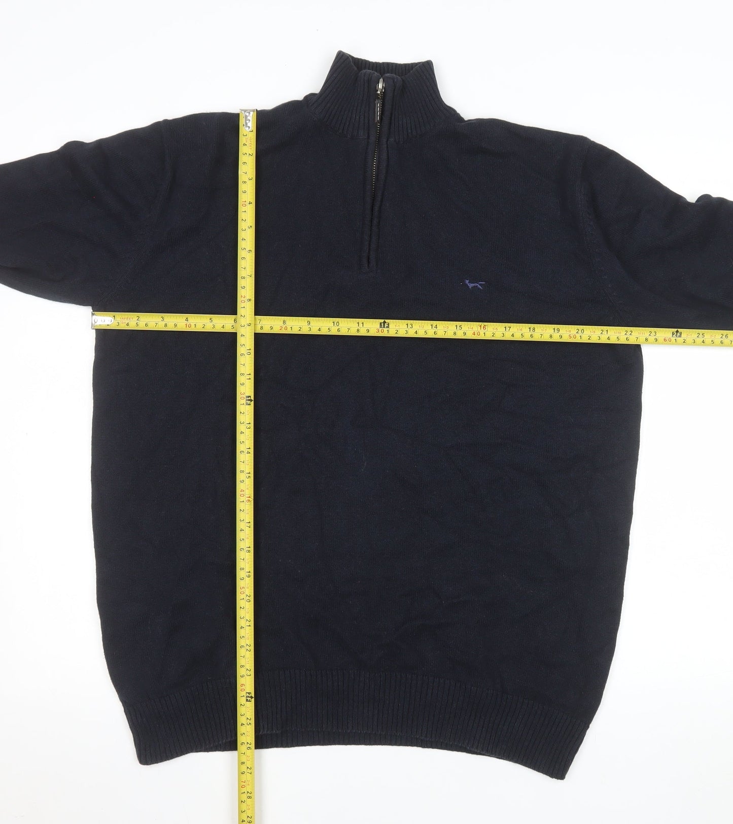 Wolsey Men's Blue Half Zip Cotton Pullover Sweatshirt Size L