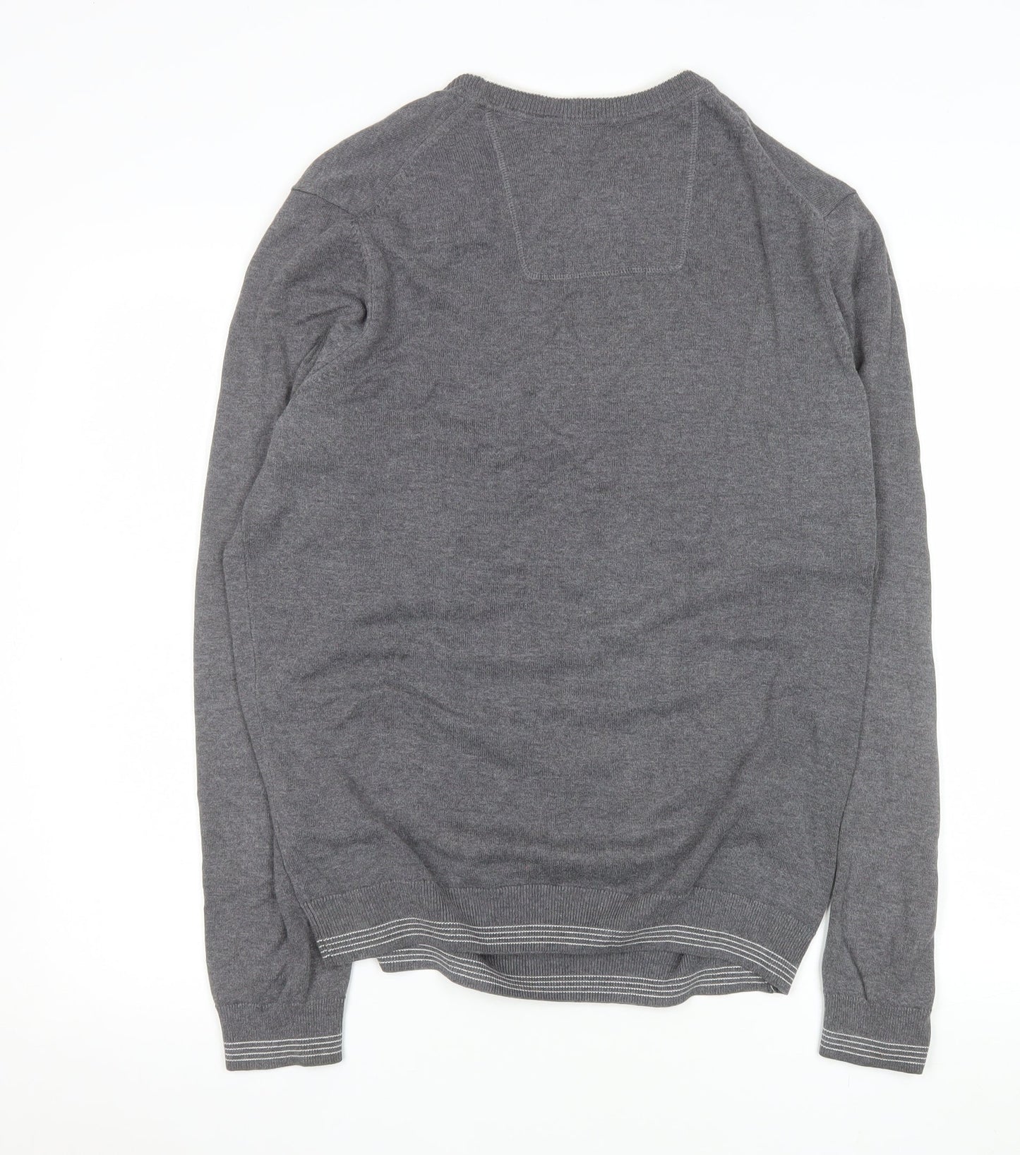 Hugo Boss Men's Grey Knit Crew Neck Pullover Sweatshirt L
