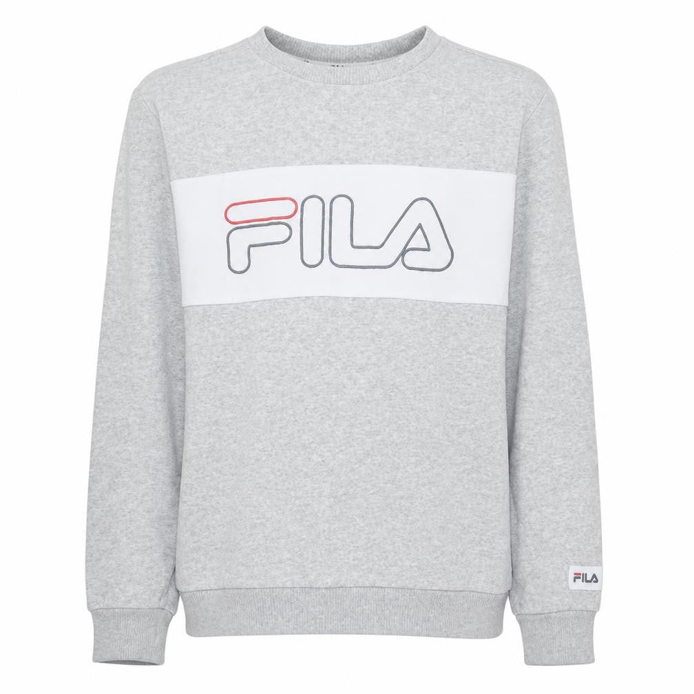 Fila Men's Grey Crew Neck Logo Sweatshirt Size S