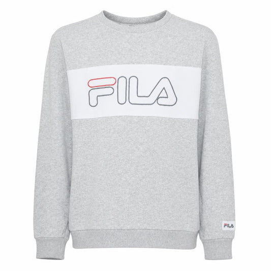 FILA Men's Grey Crew Neck Logo Sweatshirt Size S
