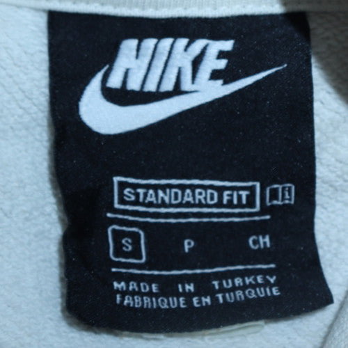 Nike Women White Pullover Hoodie Small Standard Fit Cotton Logo Sportswear
