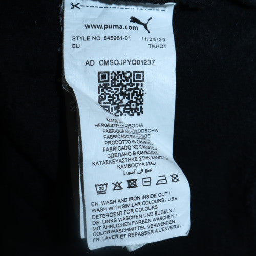 Puma Men's Black Crew Neck Logo Sweatshirt Size M Regular Fit