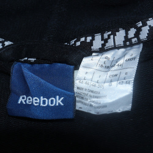 Reebok Womens Black Full Zip Hoodie Size M Cotton Blend Casual