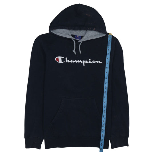 Champion Men’s Black Pullover Hoodie Medium Logo Fleece Sweatshirt