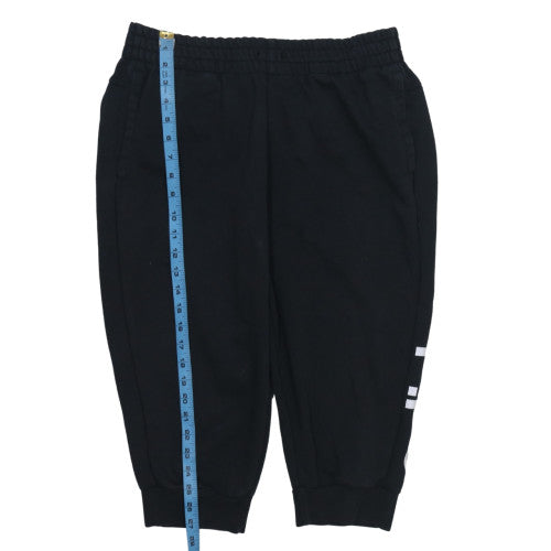 Adidas Womens Black L Jogger Sweatpants Elastic Waist Pockets