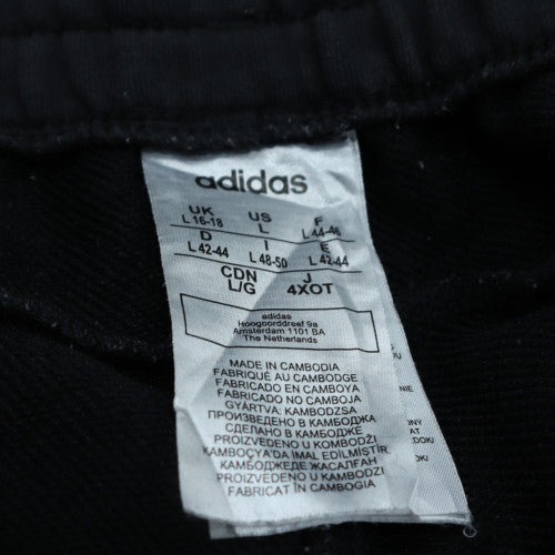 Adidas Womens Black L Jogger Sweatpants Elastic Waist Pockets