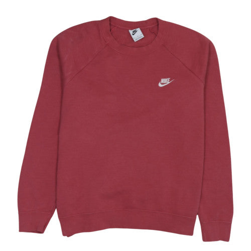 Nike Women’s Red Crew Neck Pullover Sweatshirt XL Cotton Blend