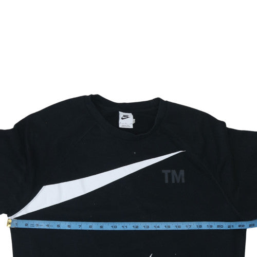 Nike Men's Black M Pullover Sweatshirt With Large Logo Graphic Print