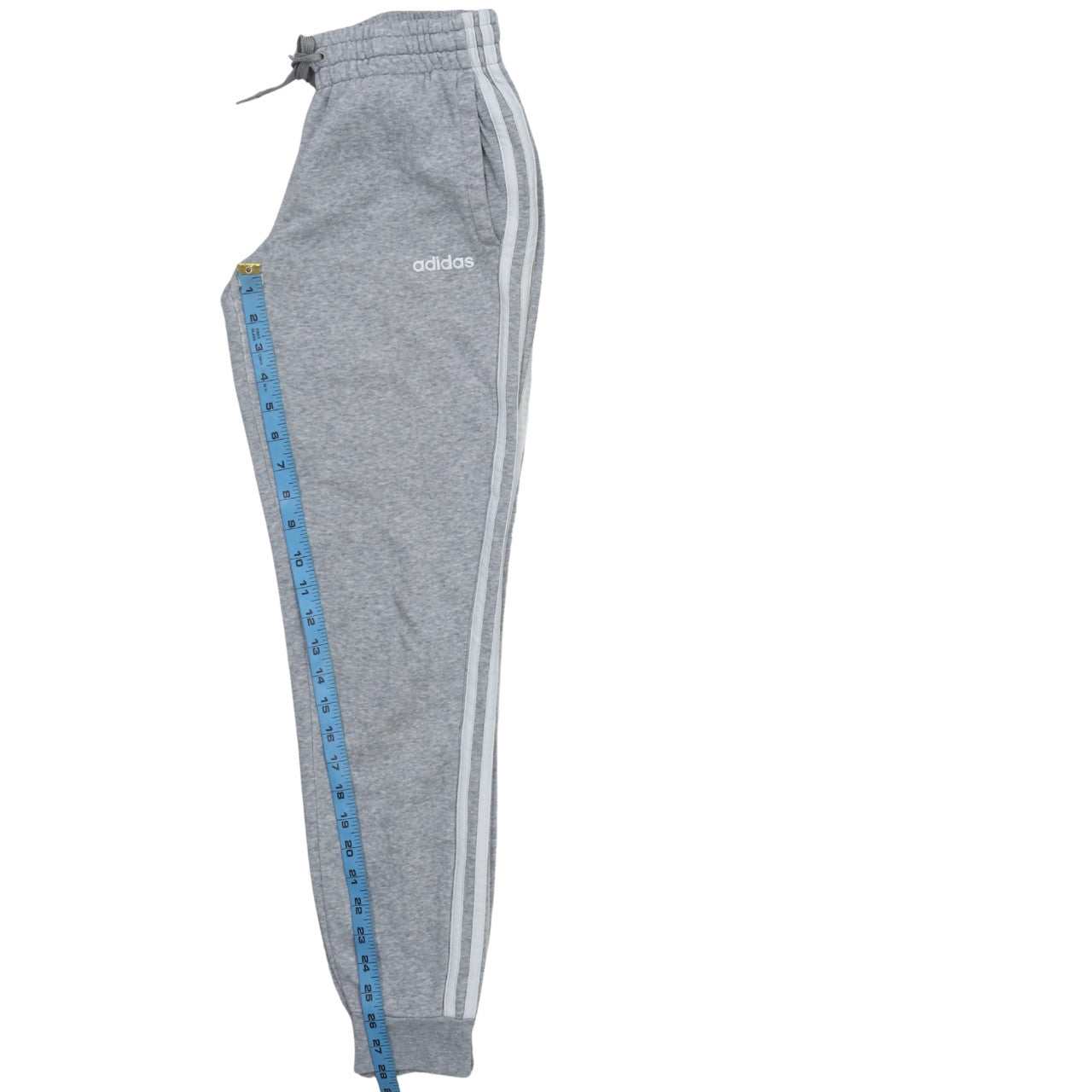 Adidas Womens Grey XS Track Pants Elastic Waist Side Stripe