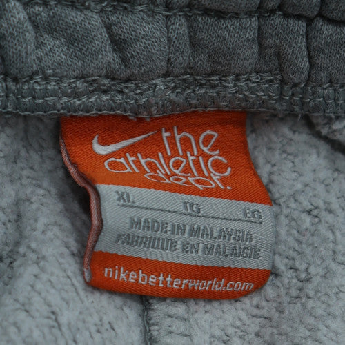 Nike Men's Grey XL Fleece Sweatpants Elastic Waist Activewear Trousers
