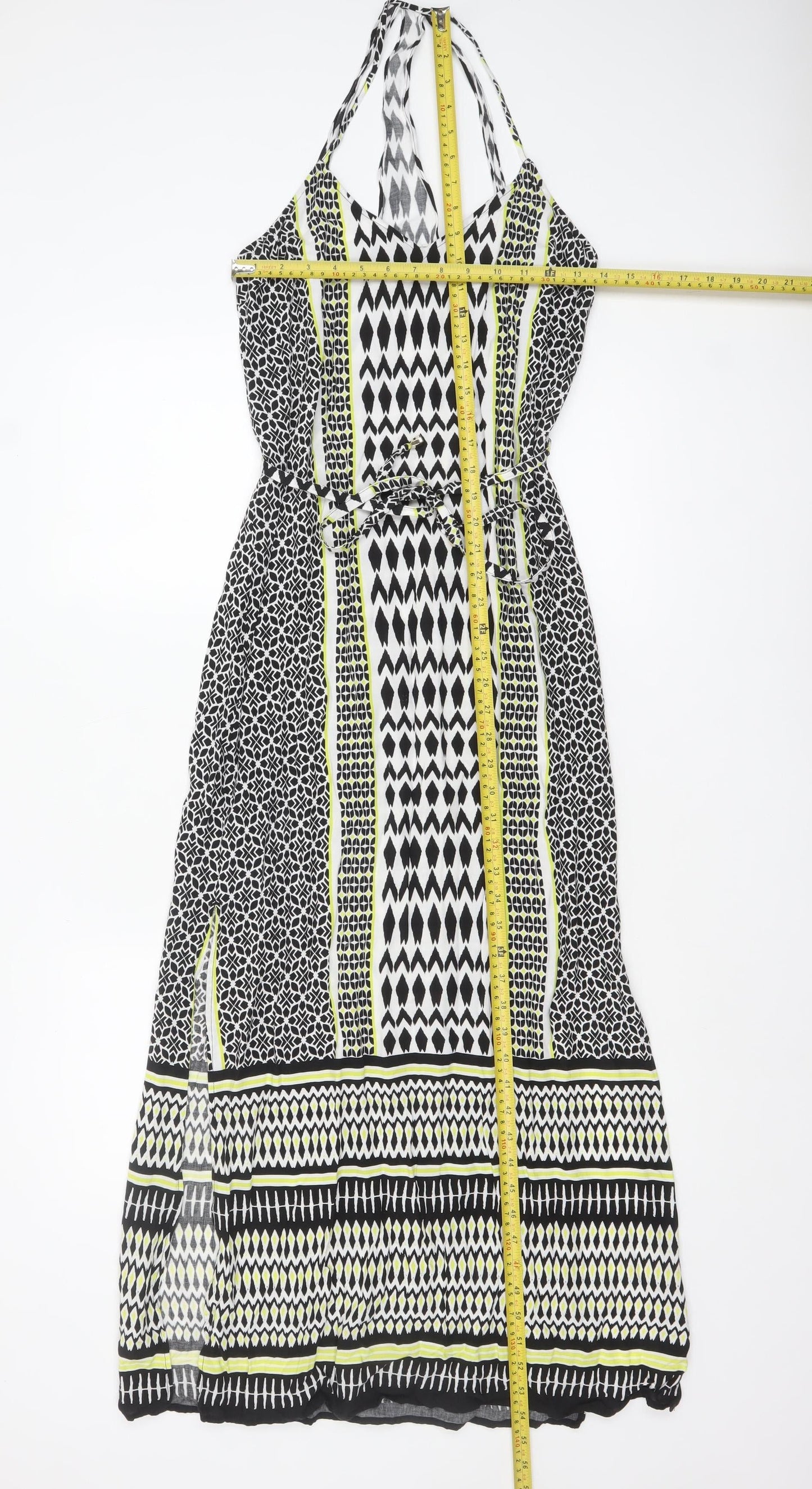 Marks and Spencer Women’s Multicoloured Size 8 Halter Maxi Dress