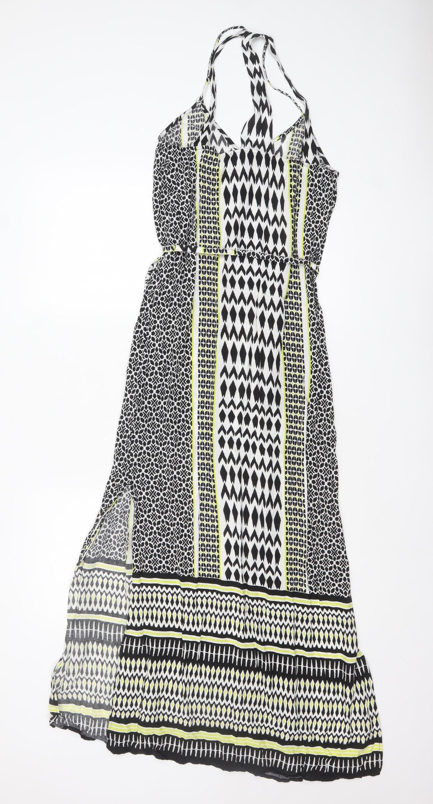 Marks and Spencer Women’s Multicoloured Size 8 Halter Maxi Dress