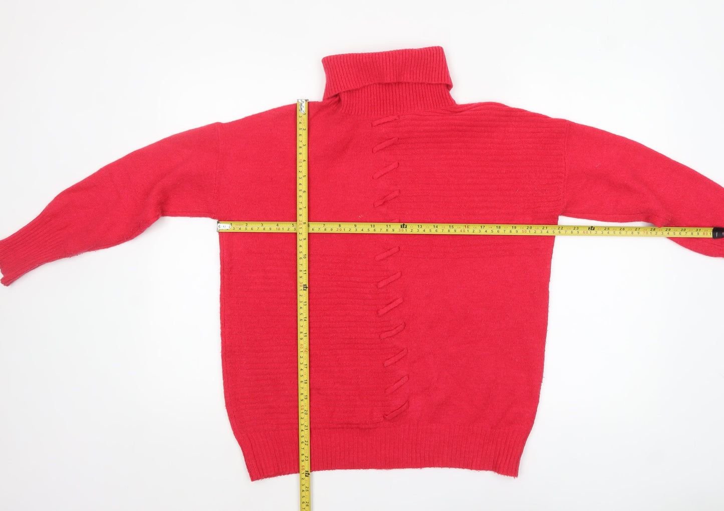 Wallis Women Red Roll Neck Long Sleeve Knit Jumper Size S