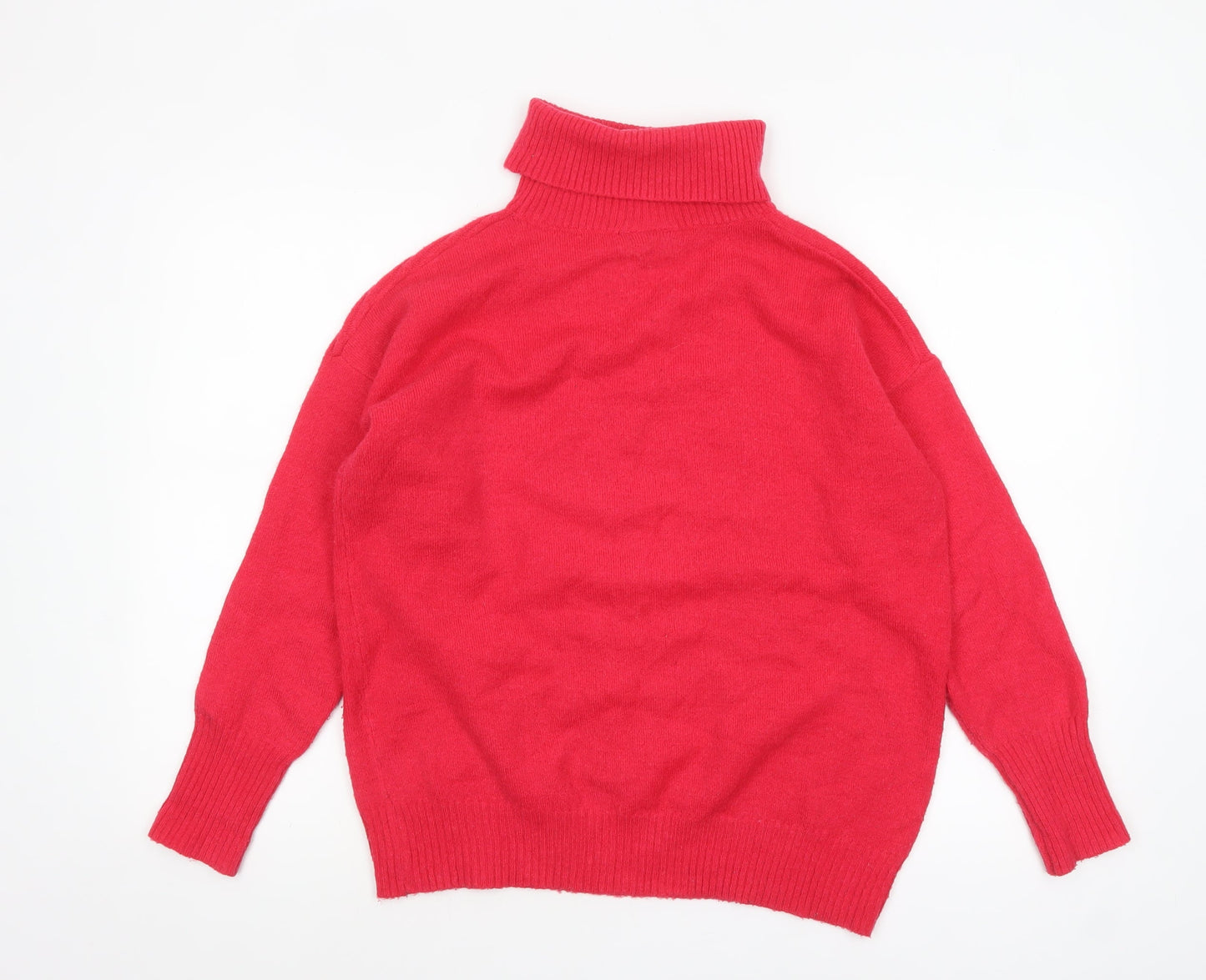 Wallis Women Red Roll Neck Long Sleeve Knit Jumper Size S