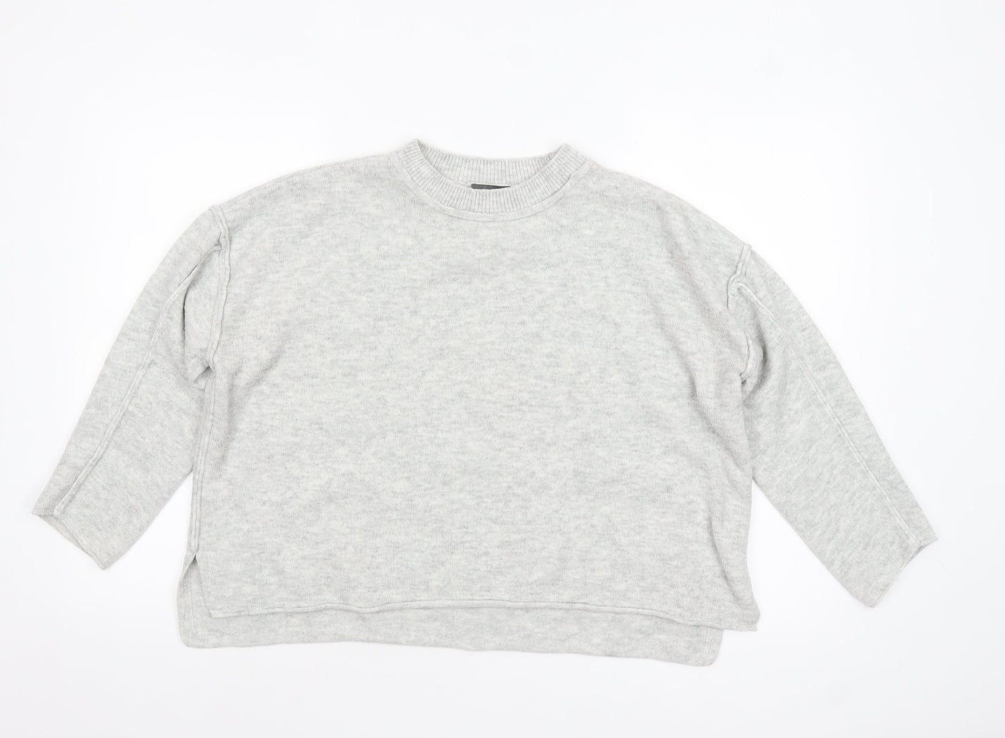 Vince Camuto Women's Grey Knit Crew Neck Jumper Size M