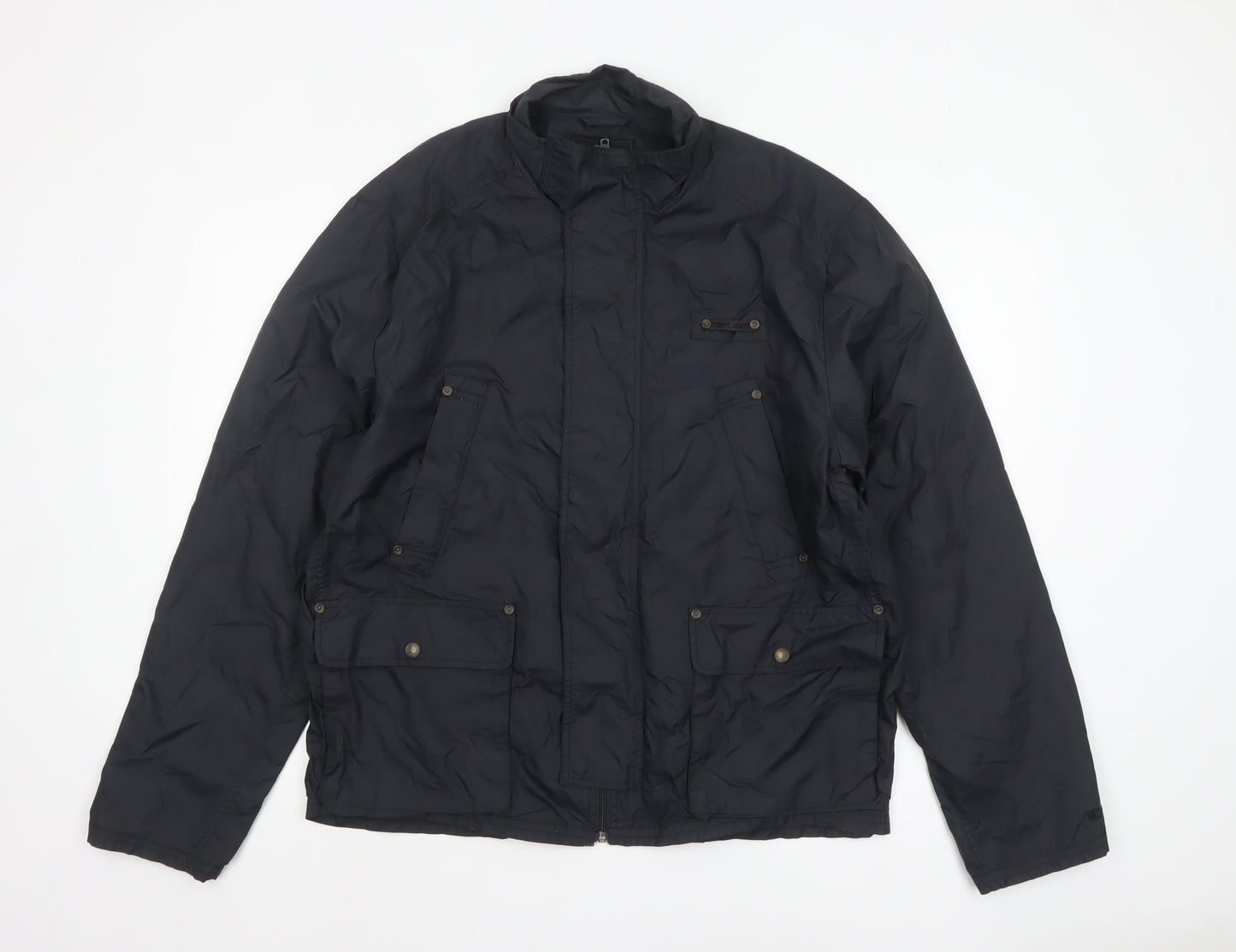 Teddy Smith Men's Black XL Full Zip Polyamide Casual Jacket