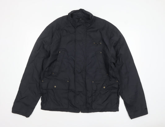 Teddy Smith Men's Black XL Full Zip Polyamide Casual Jacket