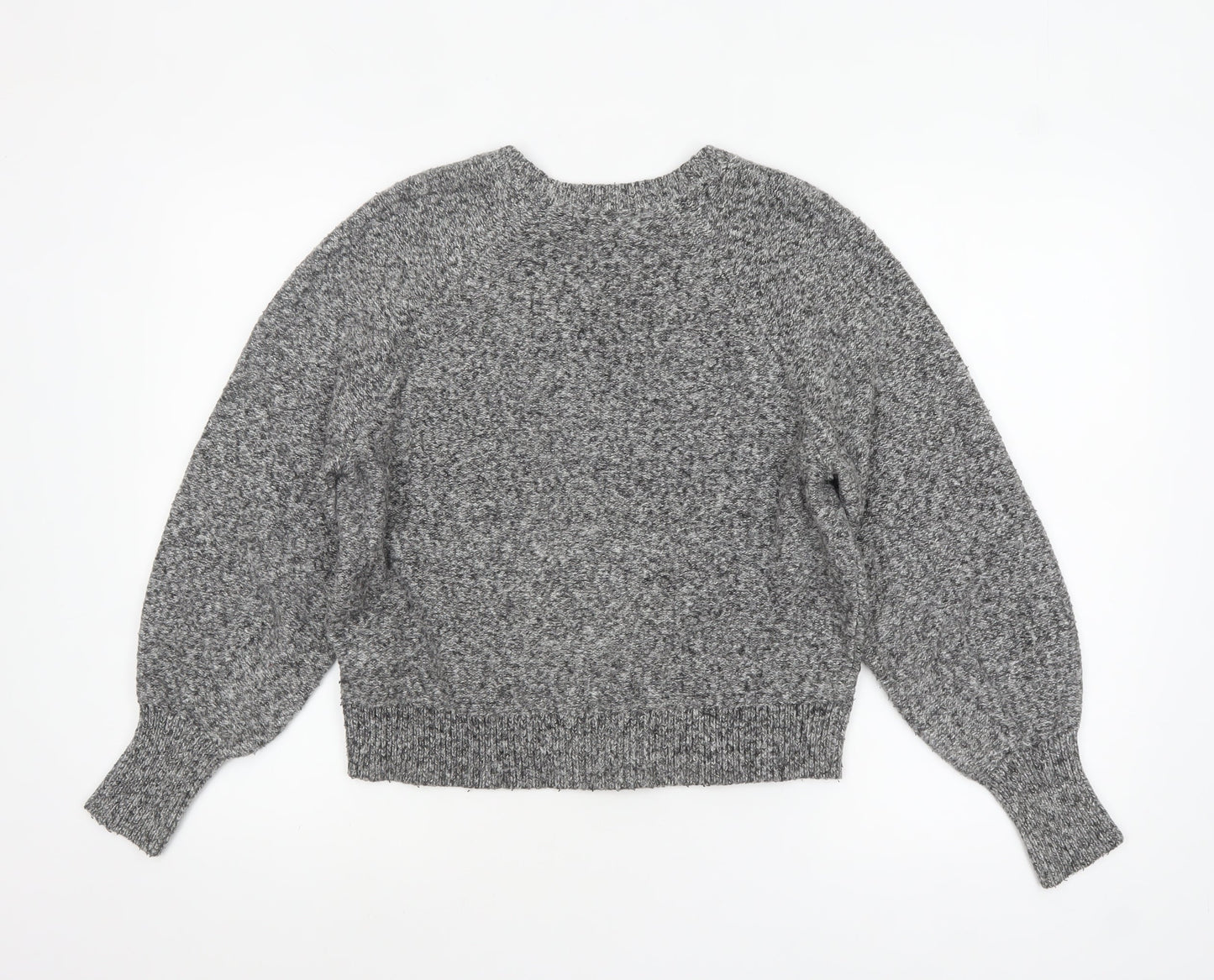Uniqlo Women's Grey Chunky Knit Crew Neck Pullover Jumper S