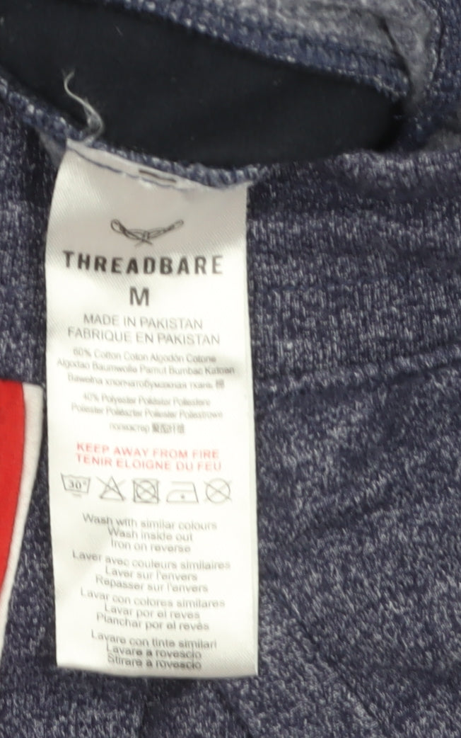 Threadbare Men's Blue Jogger Trousers Size M Elastic Waistband