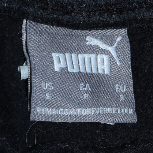 Puma Mens Black Small Jogger Sweatpants with Elastic Waist
