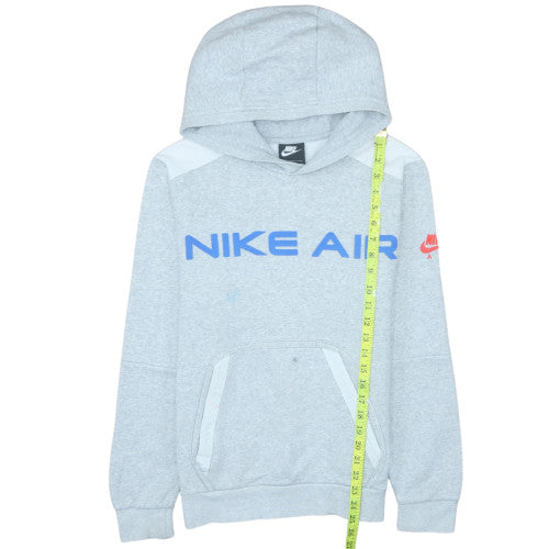 Nike Air Men's Grey XS Pullover Hoodie with Logo Print