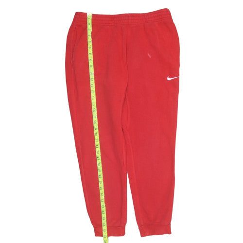 Nike Men's Red Jogger Sweatpants L Cotton Blend Elastic Waist
