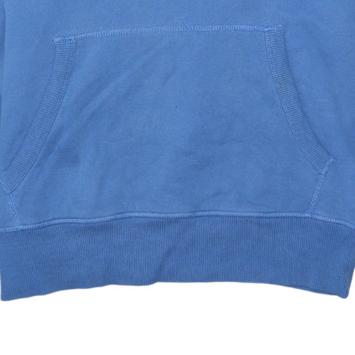 Superdry Men's Blue Pullover Hoodie Medium Vintage Logo