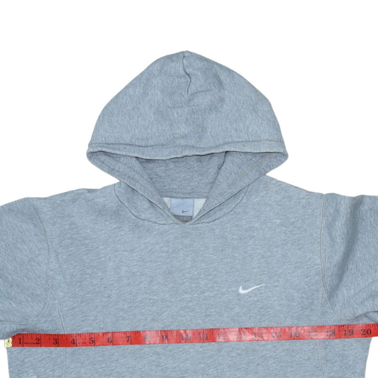 Nike Teens Grey Pullover Hoodie L Logo Fleece Sweatshirt