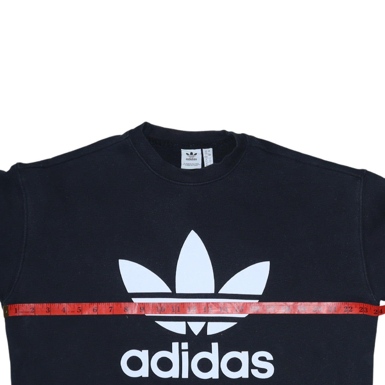 Adidas Womens Black Crew Neck Long Sleeve Logo Pullover Sweatshirt UK 16