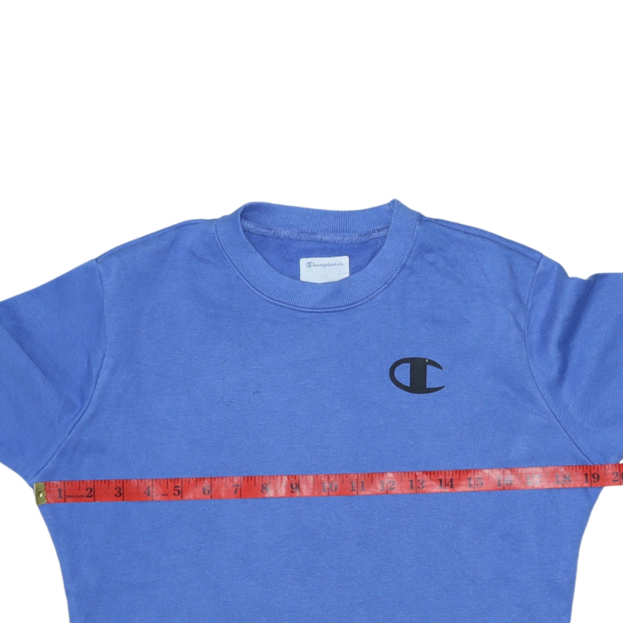 Champion Men's Blue L Pullover Crew Neck Logo Sweatshirt