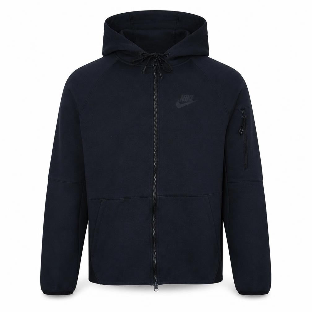 Nike Men's Black Full Zip Hoodie Size M Cotton Blend Sportswear