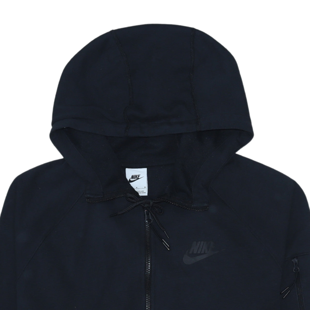 Nike Men's Black Full Zip Hoodie Size M Cotton Blend Sportswear